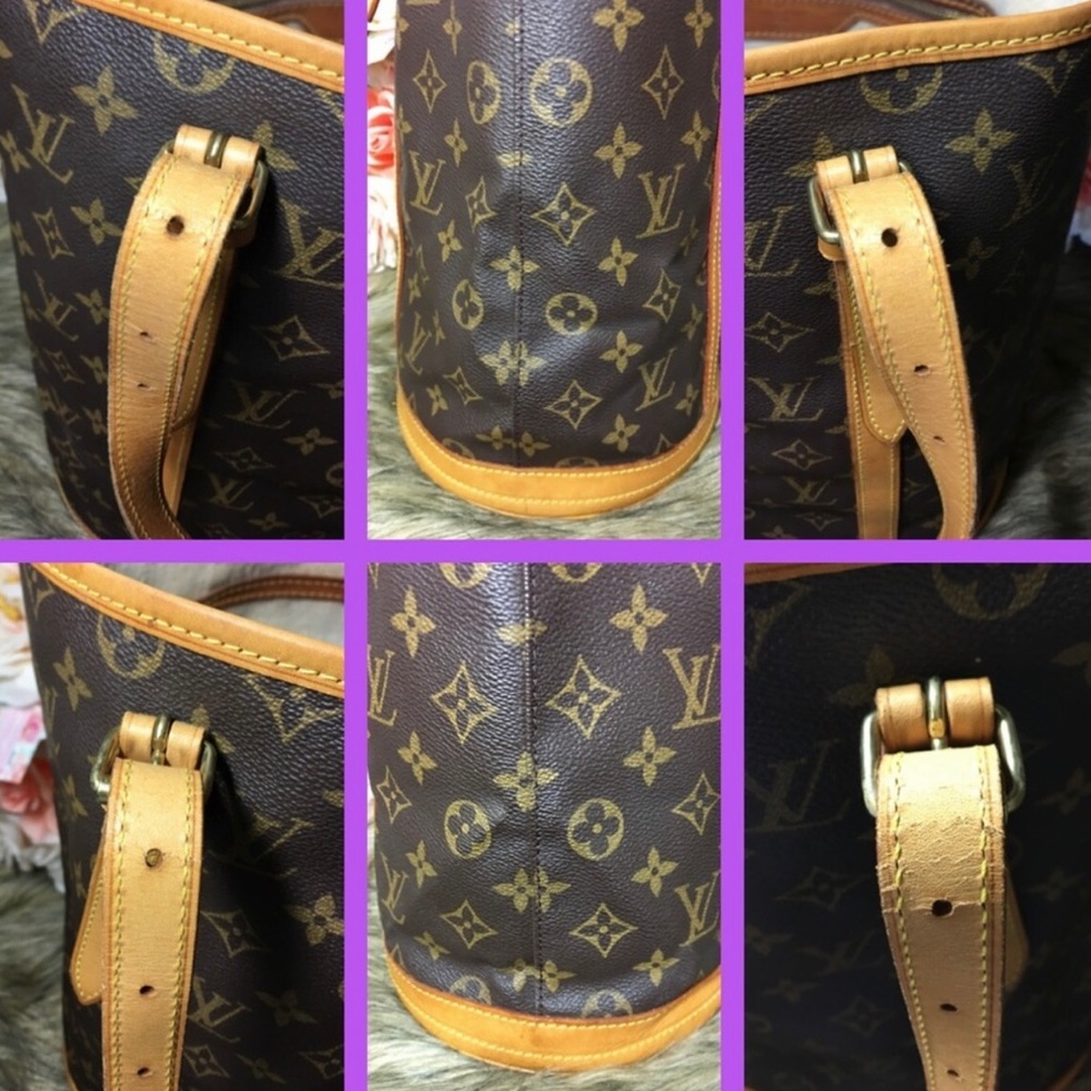 AUTHENTIC LOUIS VUITTON BAG BUCKET GM MONOGRAM TOTE 🌸🏆 - Picture 4 of 9